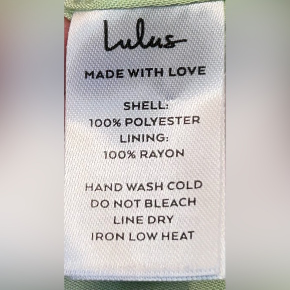 NWT Lulus Brighter Side Light Green Floral Satin Jacquard Mini Dress, XS - Picture 12 of 13